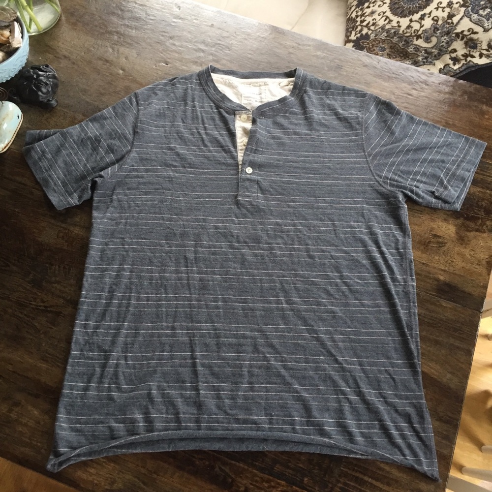 Billy Reid short sleeved henley tee shirt